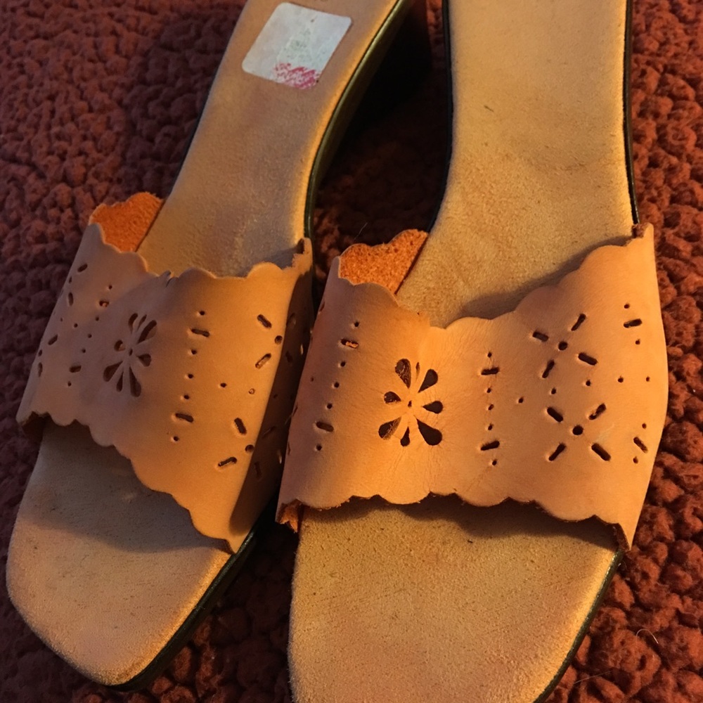 Ladies Unbranded Italian Leather Slides